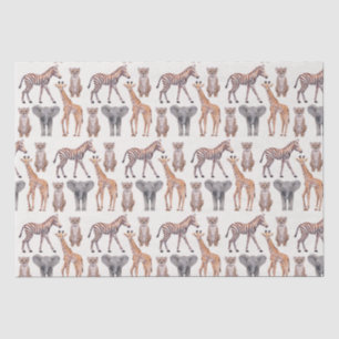 Safari Baby Animals Muster   Seidenpapier
