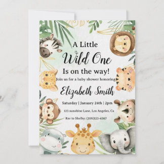 Safari-Baby-Baby-Shower-Einladung Einladung