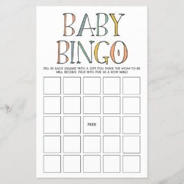 Safari Baby Bingo Game Flyer