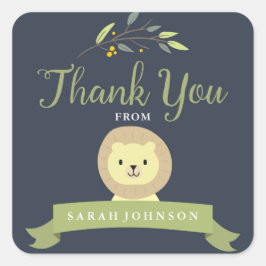 Safari Baby Dusche Danke Stickers