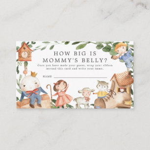 Safari Baby Dusche Wie groß ist Mama's Bauchkarte Begleitkarte