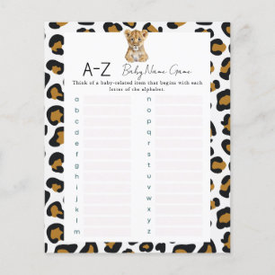 Safari Baby Name Showspiel