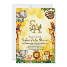 Safari-Baby-Party-Einladung