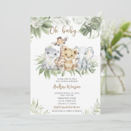 Safari Baby Shower Boy Einladung Bundle