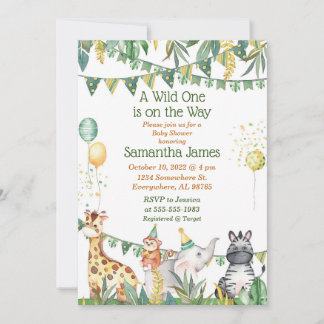 Safari Baby Shower Einladung