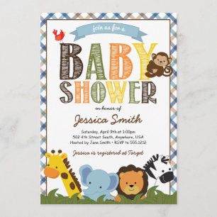 Safari Baby Shower Einladung