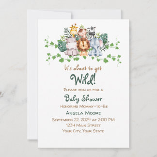 Safari Baby Shower Einladung