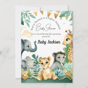 Safari Baby Shower Einladung