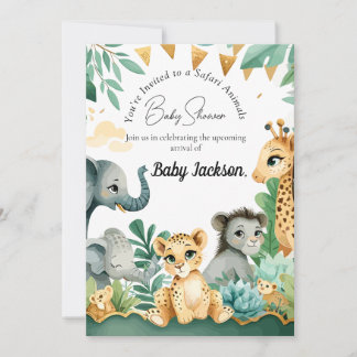 Safari Baby Shower Einladung