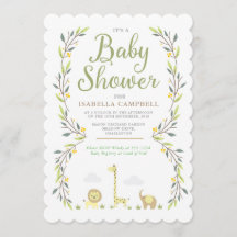 Safari Baby Shower Einladung