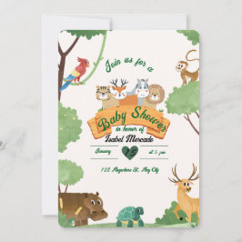 Safari-Baby-Shower-Einladung – Dschungel-Thema Einladung