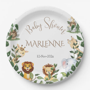 Safari Baby Shower Girl Paper Teller