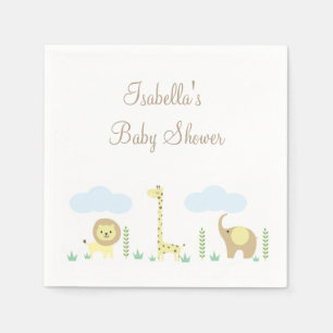 Safari Baby Shower Napkins Serviette