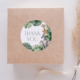 Safari Baby Shower Runder Aufkleber