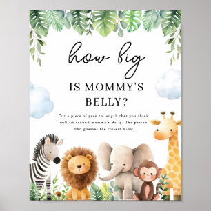 Safari Baby Shower Signs - Mommy's Bly Poster