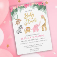 Safari Baby Showthema mit niedlichen Kleinkindern