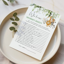 Safari-Baby-Tiere Wer Mama-bestes Spiel kennt