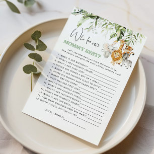 Safari-Baby-Tiere Wer Mama-bestes Spiel kennt