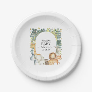 Safari-Babydusche Pappteller