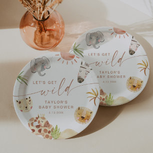 SAFARI Babydusche Pappteller