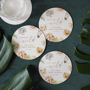 SAFARI Babydusche Runder Pappuntersetzer