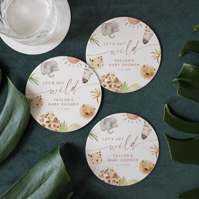 SAFARI Babydusche Runder Pappuntersetzer (Von Creator hochgeladen)