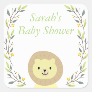 Safari-Babyparty-Bevorzugungs-Aufkleber Quadratischer Aufkleber