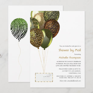 Safari-Balloons Baby- oder Brautparty per Post Einladung