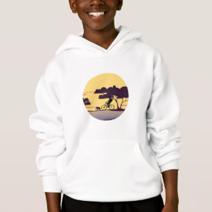 Safari Bike Ride bei Sonnenuntergang - Radfahrer u Hoodie