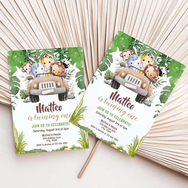 Safari Birthday Einladung (Von Creator hochgeladen)