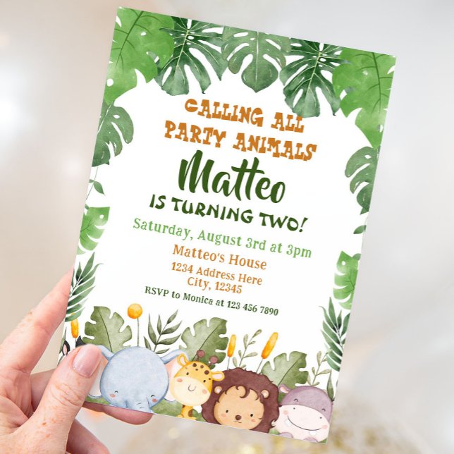 Safari Birthday Einladung (Von Creator hochgeladen)