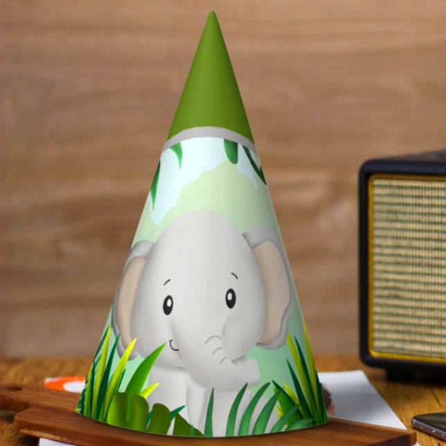 Safari Birthday Elepant Party Hat Partyhütchen (Von Creator hochgeladen)