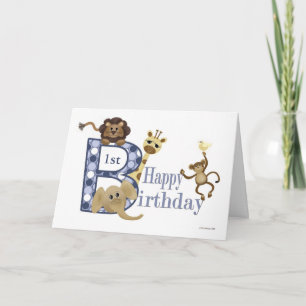 Safari Birthday in Blue Template Karte