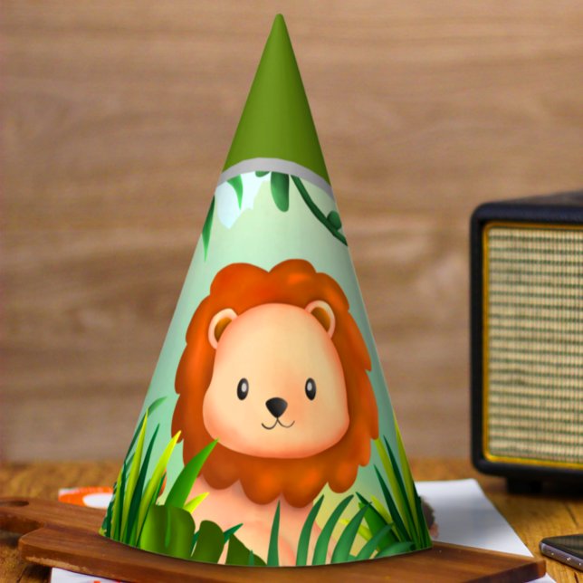 Safari Birthday Lion Partyhütchen (Von Creator hochgeladen)