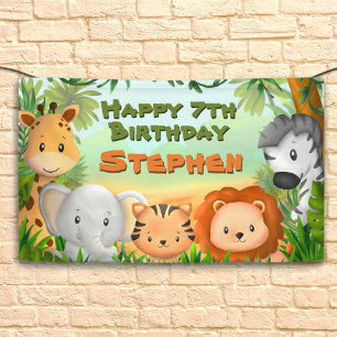 Safari Birthday Party Banner
