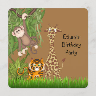 Safari Birthday Party Einladung