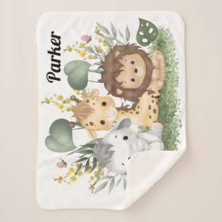 Safari Blanket - Individuelle Jungle-Babydecke Sherpadecke