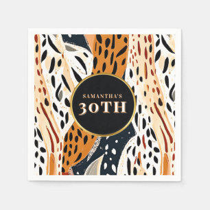 Safari Boho Afrikanischer Tierdruck Picknick Serviette