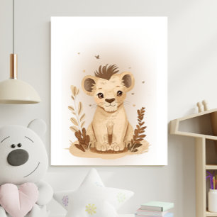 Safari Boho Neutrale Löwenkinderzimmer Kids Poster