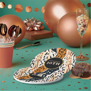 Safari Boho Papierbecher Afrikanischer Druck Party Pappteller