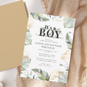 Safari Boy Baby Shower Einladung
