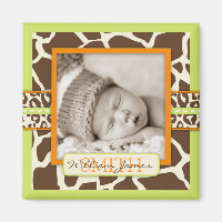 Safari Boy Green Foto Magnet