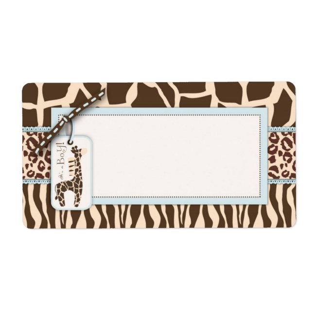 Safari Boy Name Tag (Vorne)