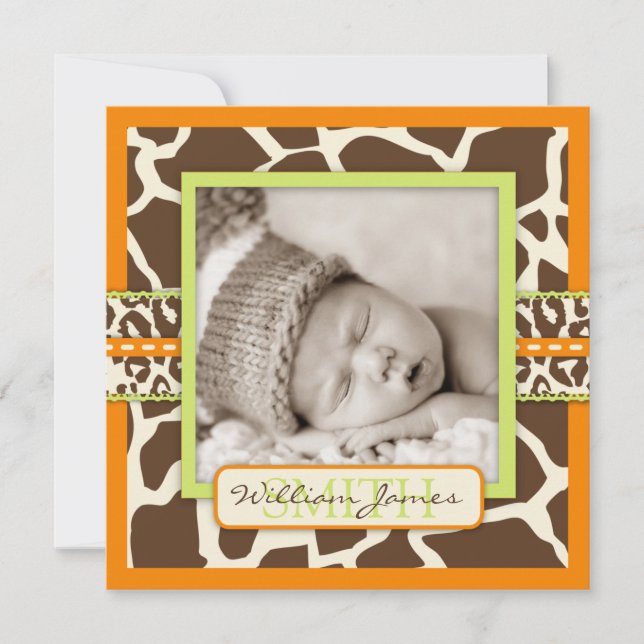 Safari Boy Orange Ankündigung Square (Vorderseite)