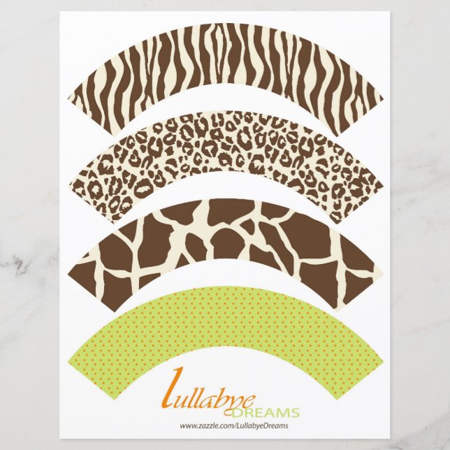 Safari Boy Orange Cupcake Wrappers 2 (Vorderseite)