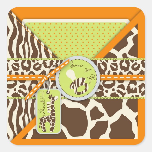 Safari Boy Orange TY Aufkleber B (Vorderseite)