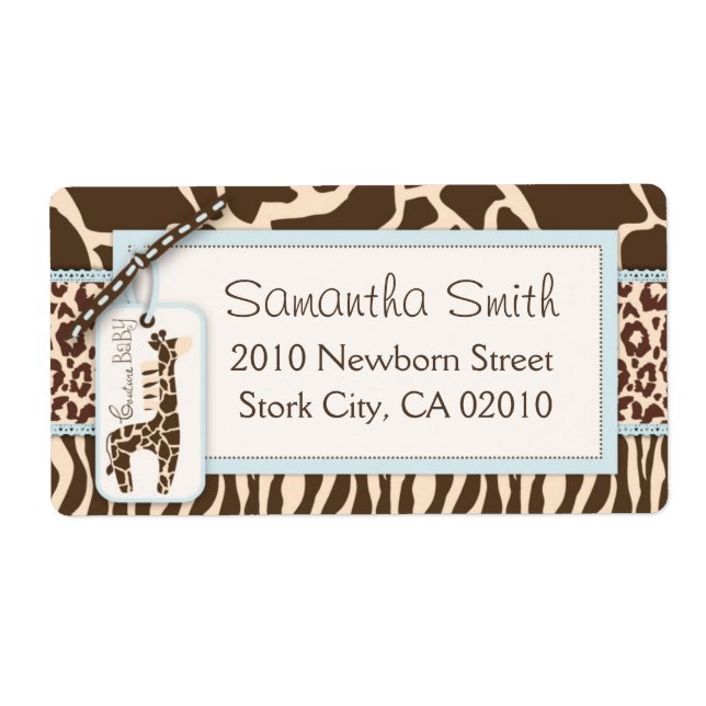 Safari Boy Shipping Label (Vorne)