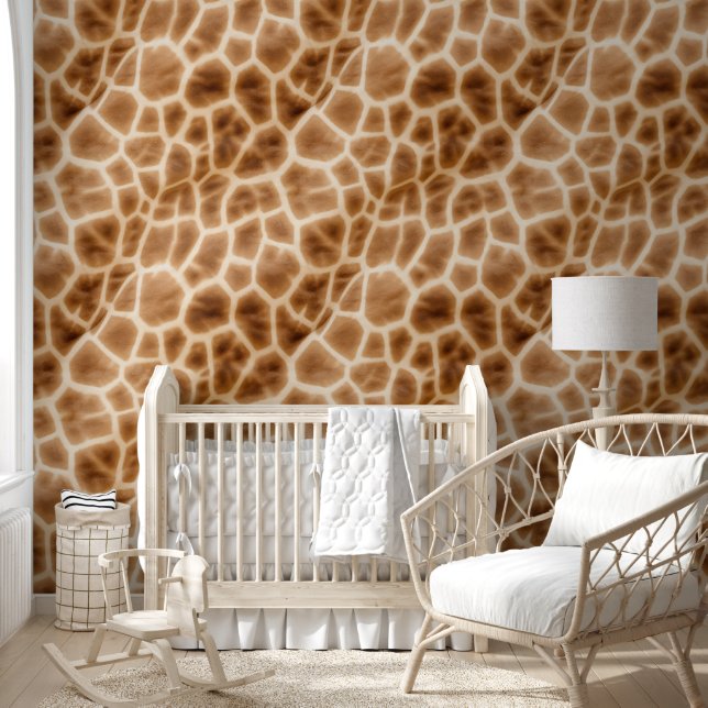 Safari Brown Cream Giraffe Tier Tapete (Kinder)