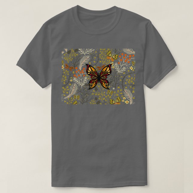 Safari Butterfly Pattern T-Shirt (Design vorne)