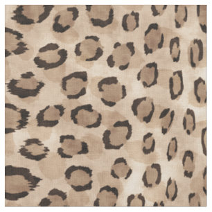 Safari-Chic neutrales Braun Beige Gepard-Druck Stoff